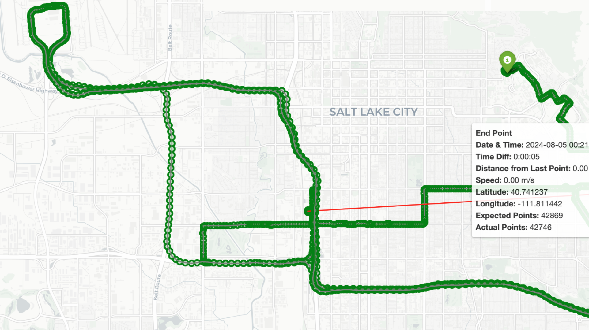 5-second GPS trajectory accuracy demonstration
