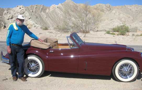 With my XK140
							     Drop Head Coupe
							     in Palm Desert, CA