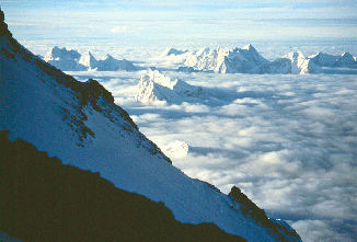 A bit after sunrise, on the way to the summit